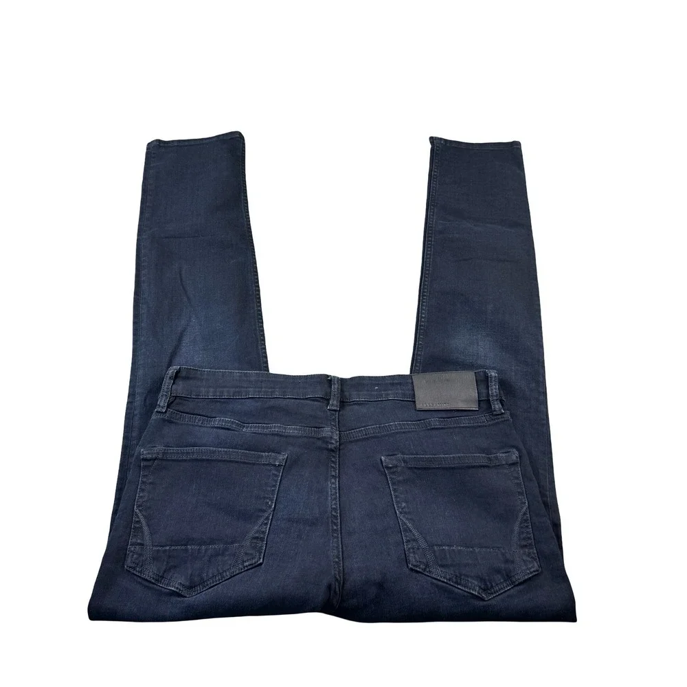 Allsaints Cigarette Midnight Navy Mens Button Fly Jeans Size 32X31
